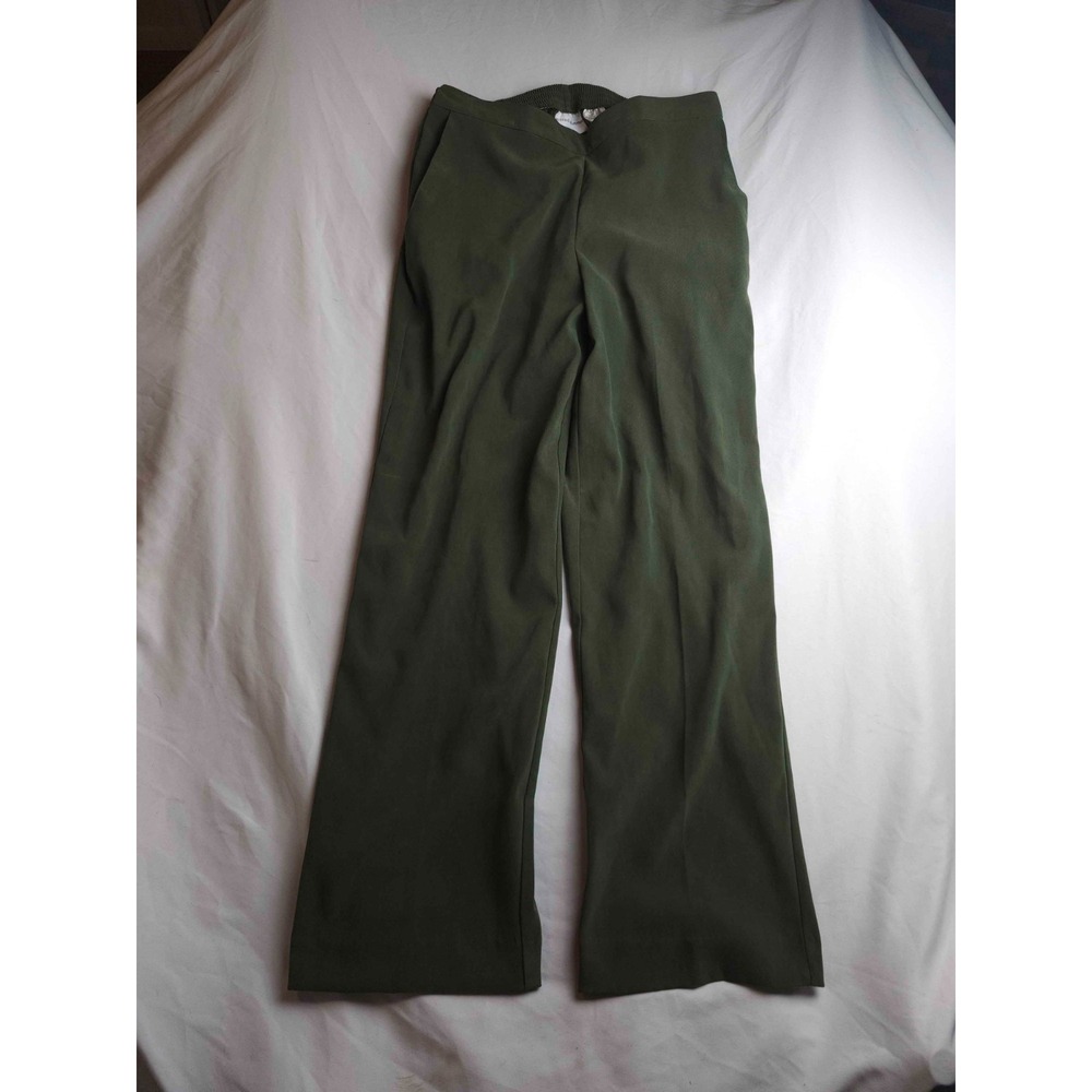 Alfred Dunner Dress Pants Womens Size 10 Green Woven Classic Office Career